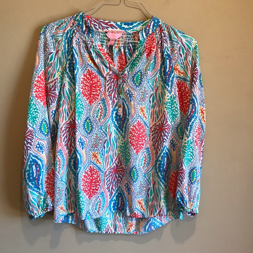 Lilly Pulitzer Silk Elsa Blouse XS
